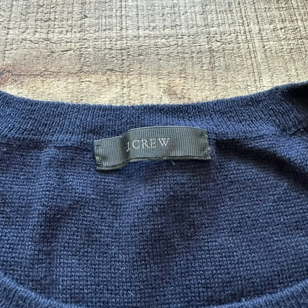 J. crew blue and white striped sweater men's small